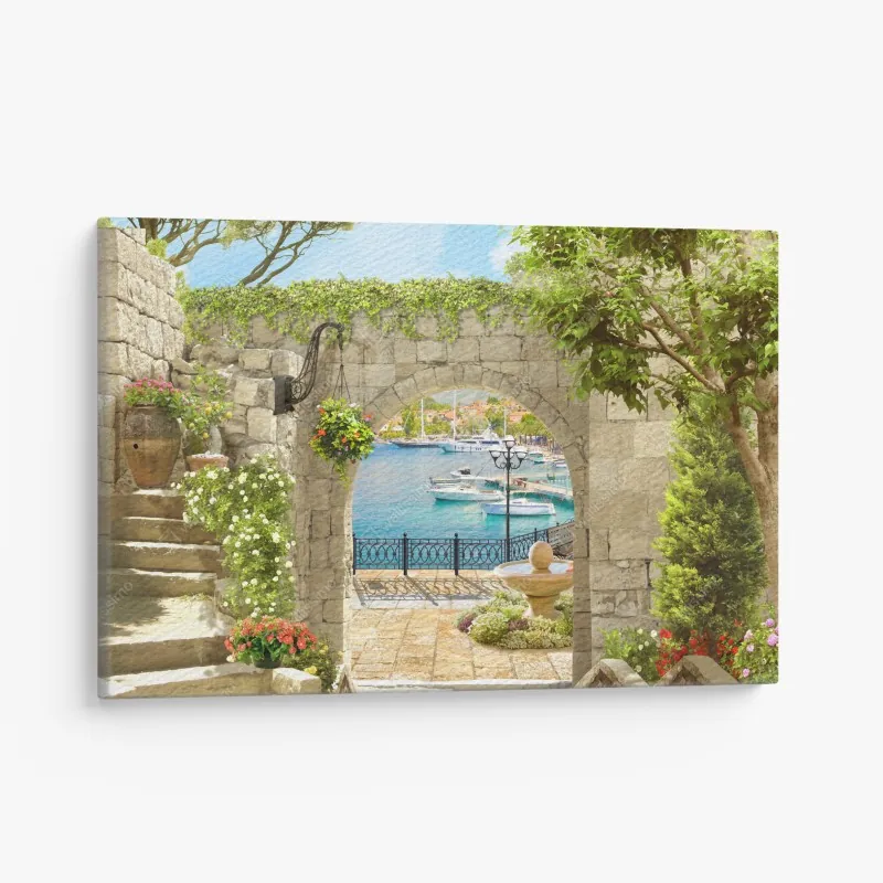 Leinwandbild graue betonwand textur – Wallnifity®