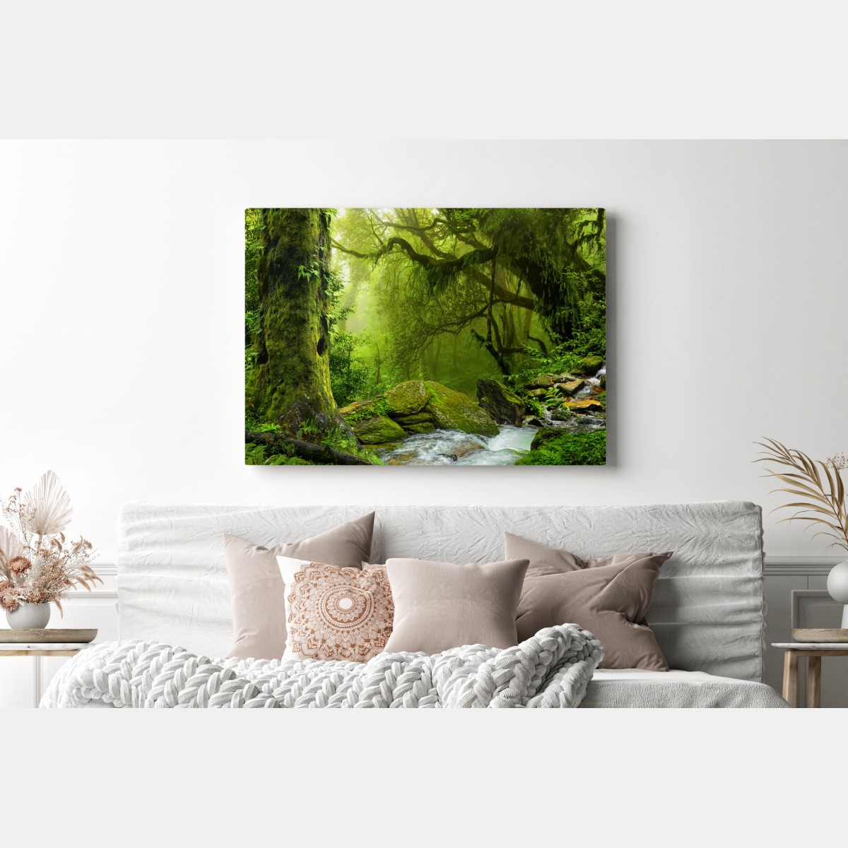 Leinwandbild verzauberter grüner waldbach – Wallnifity® Leinwandbild verzauberter grüner waldbach – Wallnifity®