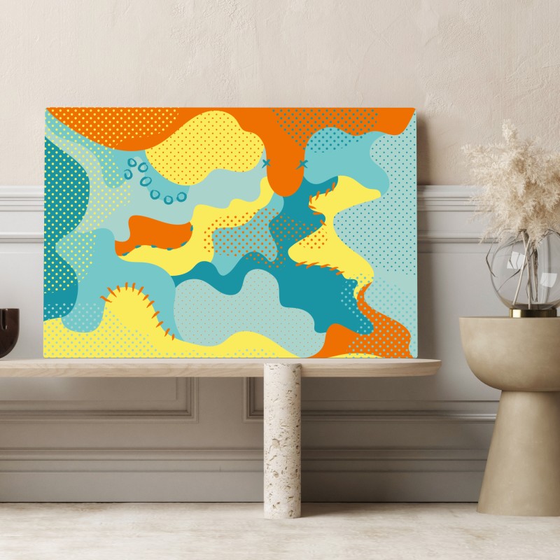 Leinwandbild lebendige abstrakte pop-art-komposition – Wallnifity® Leinwandbild lebendige abstrakte pop-art-komposition – Wallnifity®