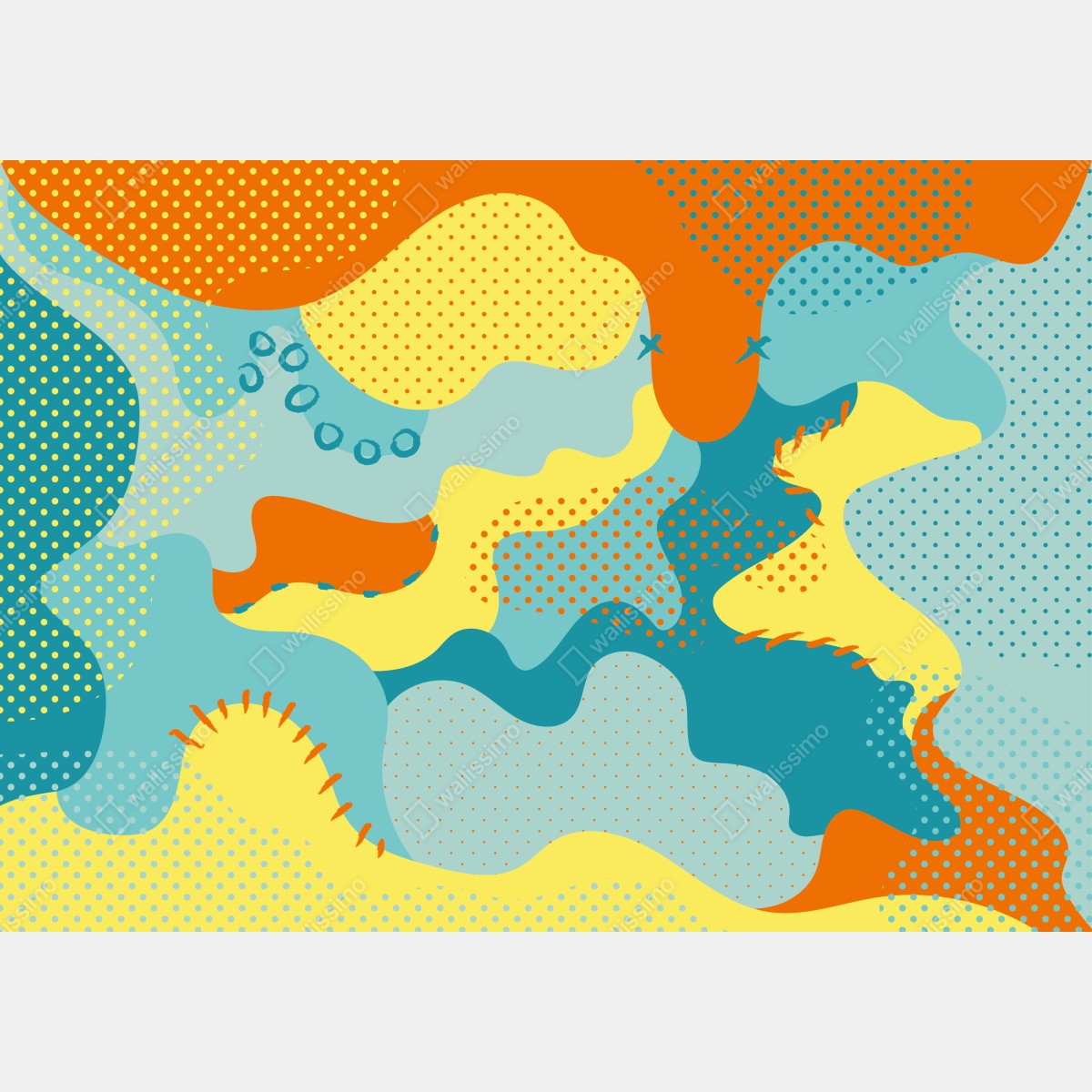 Leinwandbild lebendige abstrakte pop-art-komposition – Wallnifity® Leinwandbild lebendige abstrakte pop-art-komposition – Wallnifity®