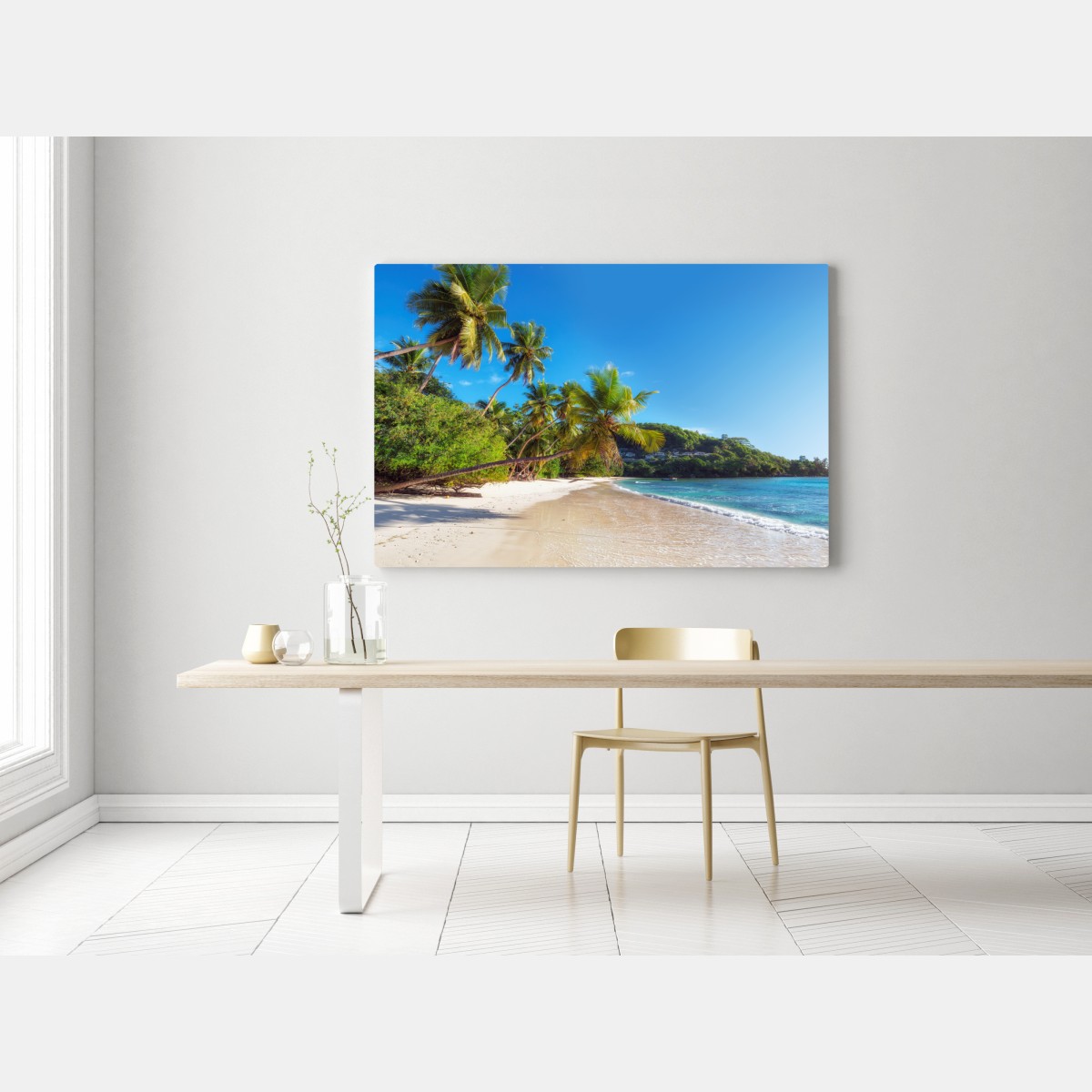 Leinwandbild tropischer palmstrand – Wallnifity® Leinwandbild tropischer palmstrand – Wallnifity®
