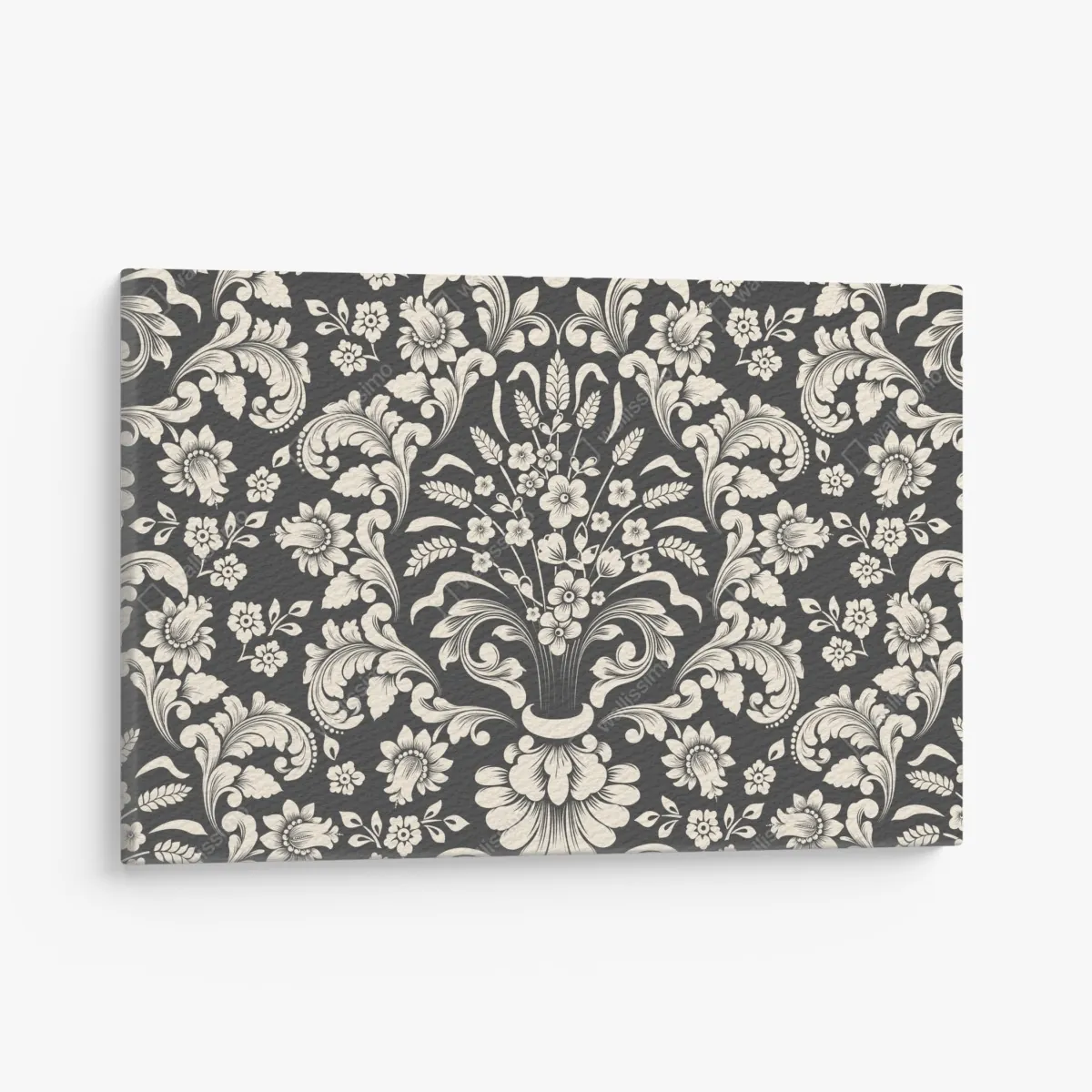 Leinwandbild vintage blumiges damastmuster – Wallnifity® Leinwandbild vintage blumiges damastmuster – Wallnifity®