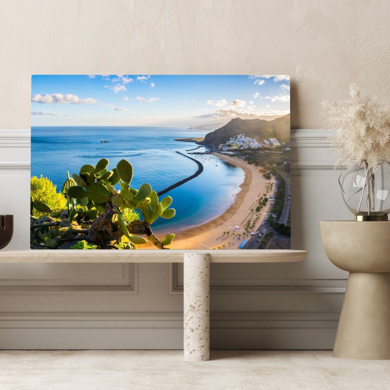 Leinwandbild sonniger strand Las Teresitas panorama – Wallnifity® Leinwandbild sonniger strand Las Teresitas panorama – Wallnifity®