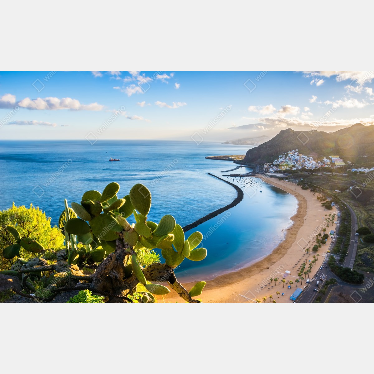 Leinwandbild sonniger strand Las Teresitas panorama – Wallnifity® Leinwandbild sonniger strand Las Teresitas panorama – Wallnifity®