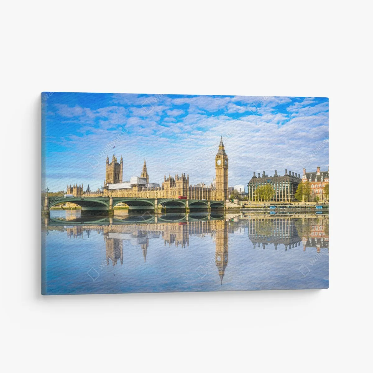 Leinwandbild London skyline mit spiegelung auf dem fluss – Wallnifity® Leinwandbild London skyline mit spiegelung auf dem fluss – Wallnifity®