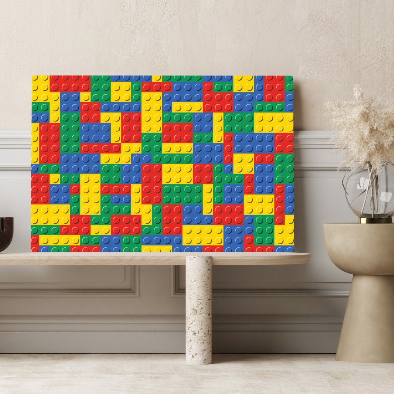 Leinwandbild buntes bausteinmuster – Wallnifity® Leinwandbild buntes bausteinmuster – Wallnifity®