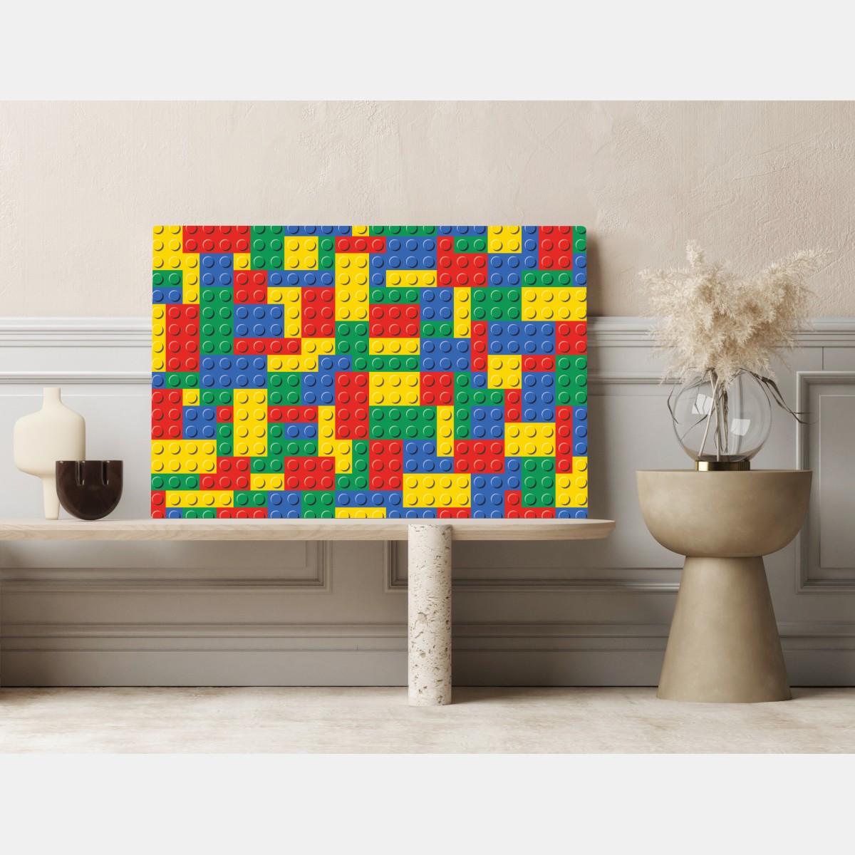 Leinwandbild buntes bausteinmuster – Wallnifity® Leinwandbild buntes bausteinmuster – Wallnifity®
