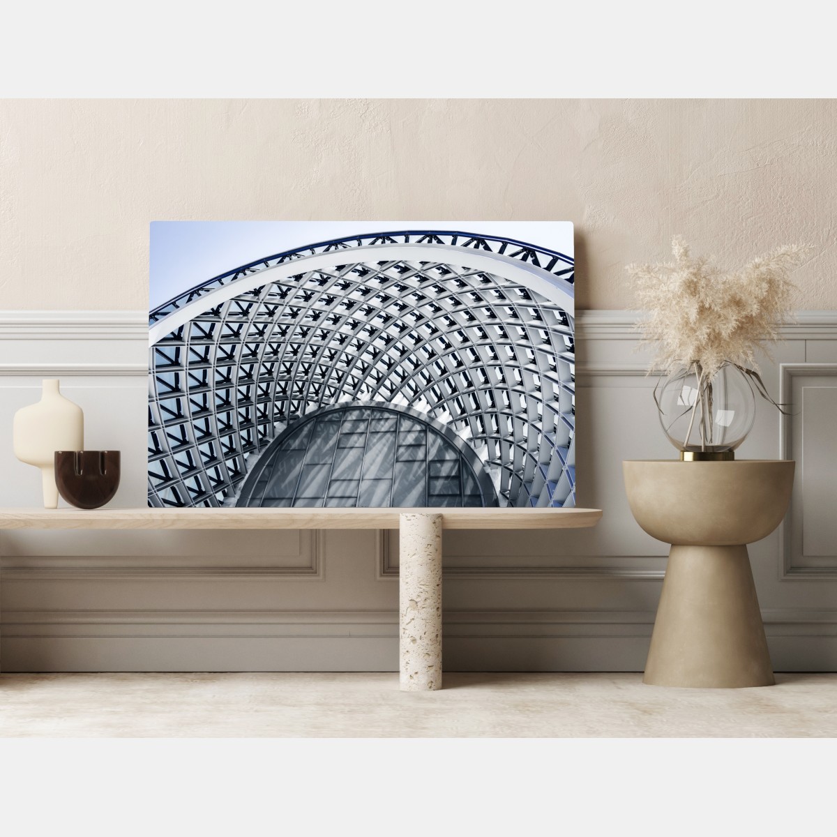 Leinwandbild geometrischer bogen moderner architektur – Wallnifity® Leinwandbild geometrischer bogen moderner architektur – Wallnifity®