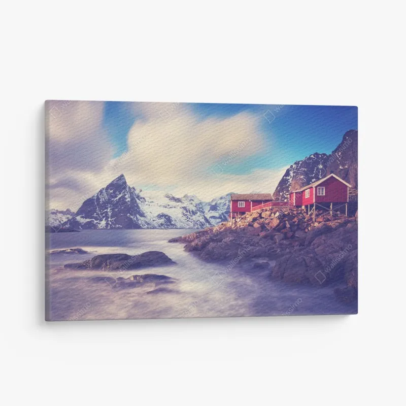 Leinwandbild sonnenaufgang über Bachalpsee, Schweizer Alpen – Wallnifity®