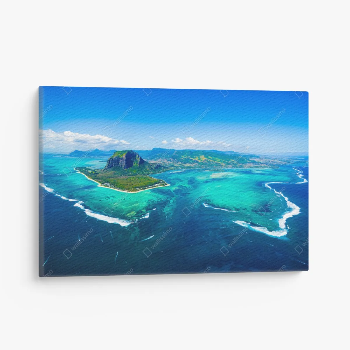 Leinwandbild panorama Le Morne über der lagune von Mauritius – Wallnifity® Leinwandbild panorama Le Morne über der lagune von Mauritius – Wallnifity®