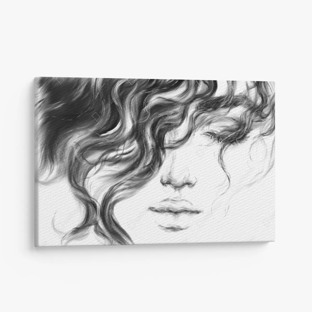 Leinwandbild ätherisches monochromes porträt – Wallnifity®