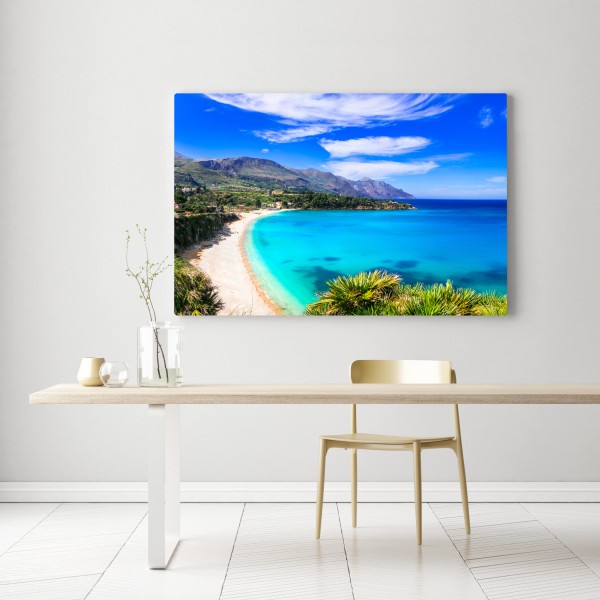 Leinwandbild türkisstrand küstenlandschaft – Wallnifity® Leinwandbild türkisstrand küstenlandschaft – Wallnifity®