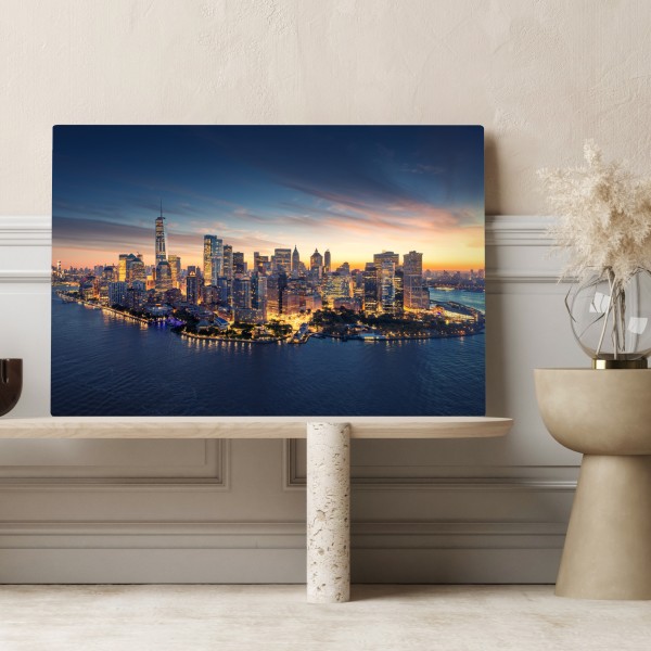 Leinwandbild Manhattan panorama bei sonnenaufgang – Wallnifity® Leinwandbild Manhattan panorama bei sonnenaufgang – Wallnifity®