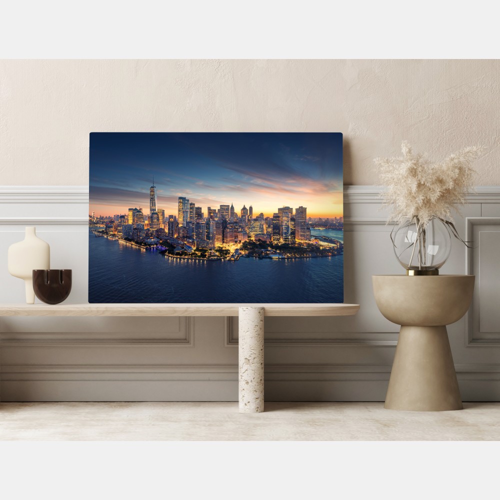 Leinwandbild Manhattan panorama bei sonnenaufgang – Wallnifity® Leinwandbild Manhattan panorama bei sonnenaufgang – Wallnifity®