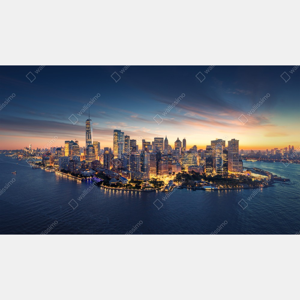 Leinwandbild Manhattan panorama bei sonnenaufgang – Wallnifity® Leinwandbild Manhattan panorama bei sonnenaufgang – Wallnifity®
