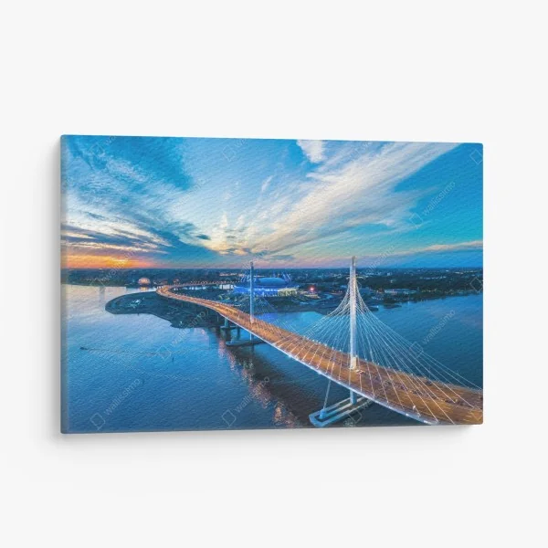 Leinwandbild morgendliche szene am Fusine-see mit Mangart – Wallnifity®