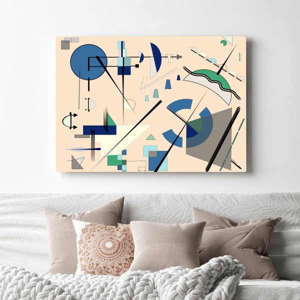 Leinwandbild geometrische pastellkomposition – Wallnifity® Leinwandbild geometrische pastellkomposition – Wallnifity®