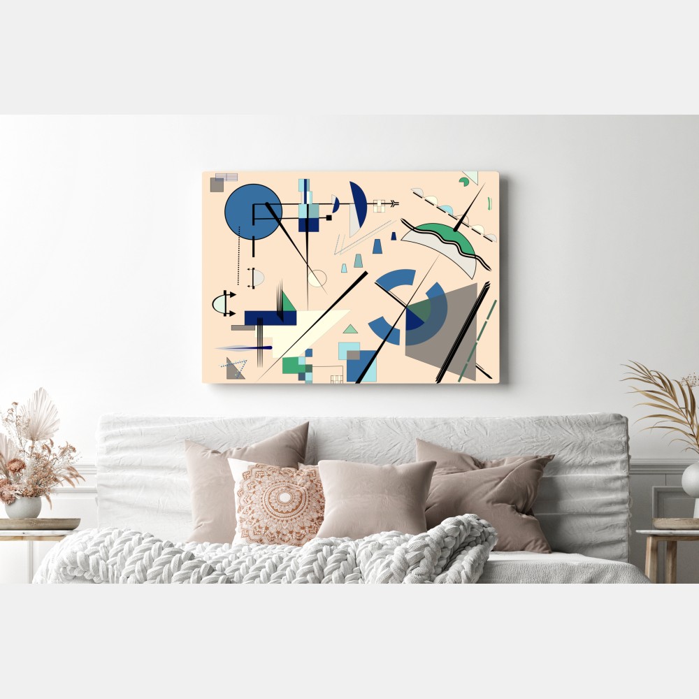 Leinwandbild geometrische pastellkomposition – Wallnifity® Leinwandbild geometrische pastellkomposition – Wallnifity®