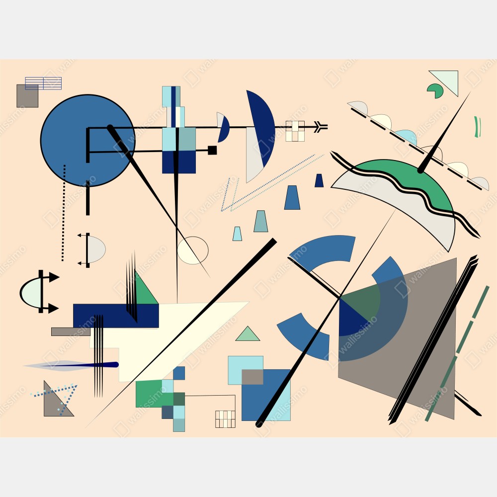 Leinwandbild geometrische pastellkomposition – Wallnifity® Leinwandbild geometrische pastellkomposition – Wallnifity®