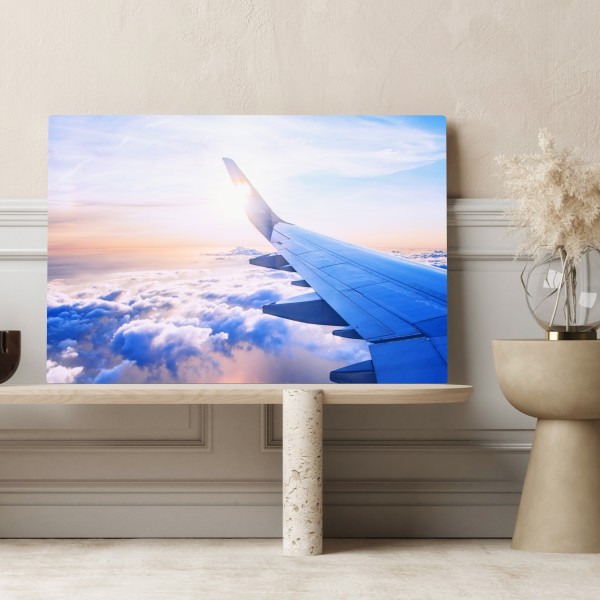 Leinwandbild über den wolken luftaufnahme – Wallnifity®