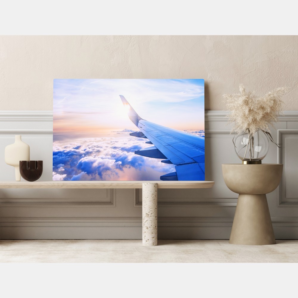 Leinwandbild über den wolken luftaufnahme – Wallnifity®