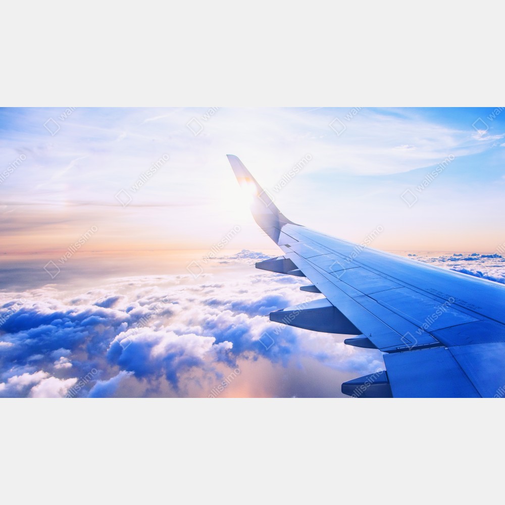 Leinwandbild über den wolken luftaufnahme – Wallnifity®