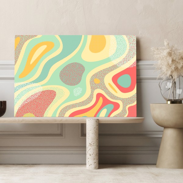 Leinwandbild pastelliges organisches abstraktes muster – Wallnifity® Leinwandbild pastelliges organisches abstraktes muster – Wallnifity®
