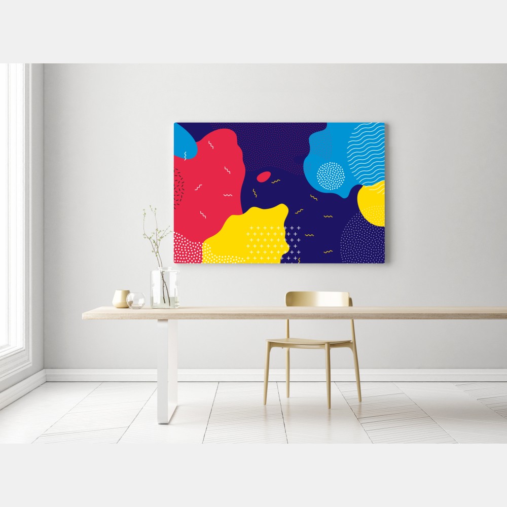 Leinwandbild lebhaftes abstraktes formenmuster – Wallnifity® Leinwandbild lebhaftes abstraktes formenmuster – Wallnifity®