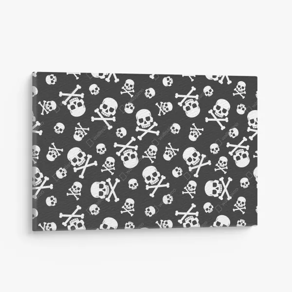 Leinwandbild weiße rose vor schwarzem hintergrund – Wallnifity®