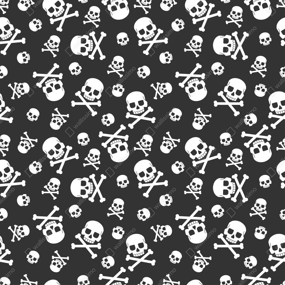 Leinwandbild weißes totenkopf muster auf grauem hintergrund – Wallnifity® Leinwandbild weißes totenkopf muster auf grauem hintergrund – Wallnifity®