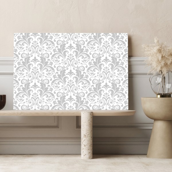 Leinwandbild elegantes graues damastmuster – Wallnifity® Leinwandbild elegantes graues damastmuster – Wallnifity®