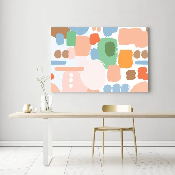 Leinwandbild pastell pinselstrich muster – Wallnifity® Leinwandbild pastell pinselstrich muster – Wallnifity®