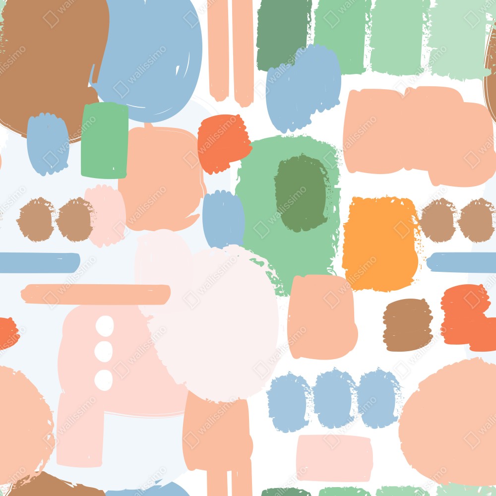 Leinwandbild pastell pinselstrich muster – Wallnifity® Leinwandbild pastell pinselstrich muster – Wallnifity®