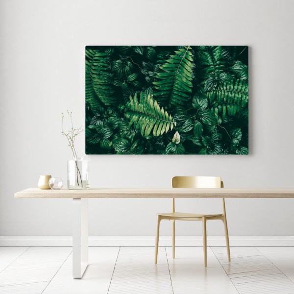 Leinwandbild üppige tropische blätter – Wallnifity® Leinwandbild üppige tropische blätter – Wallnifity®