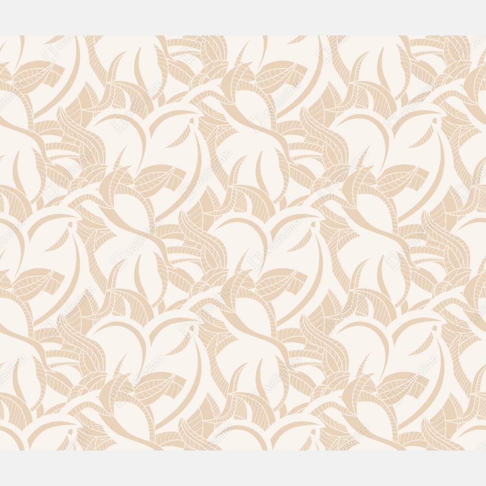 Leinwandbild beiges blattmuster im botanischen stil – Wallnifity® Leinwandbild beiges blattmuster im botanischen stil – Wallnifity®