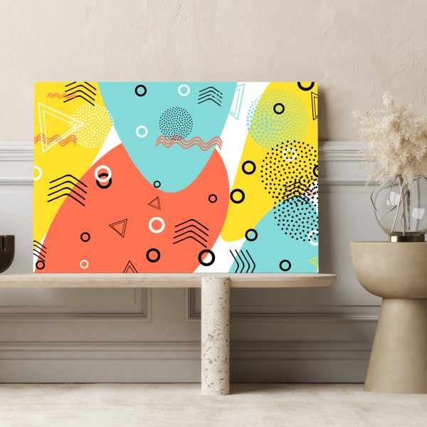 Leinwandbild farbenfrohes geometrisches muster – Wallnifity® Leinwandbild farbenfrohes geometrisches muster – Wallnifity®