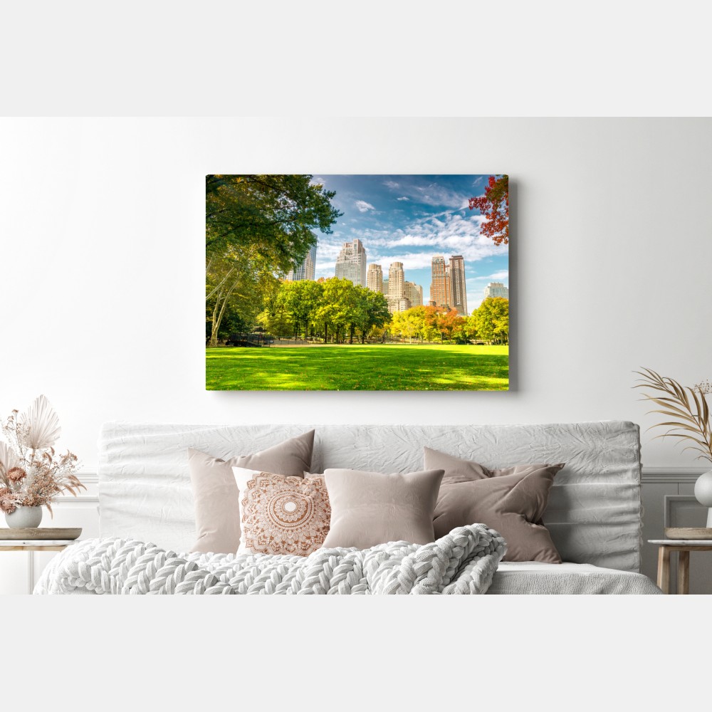 Leinwandbild Central Park herbst panorama – Wallnifity® Leinwandbild Central Park herbst panorama – Wallnifity®