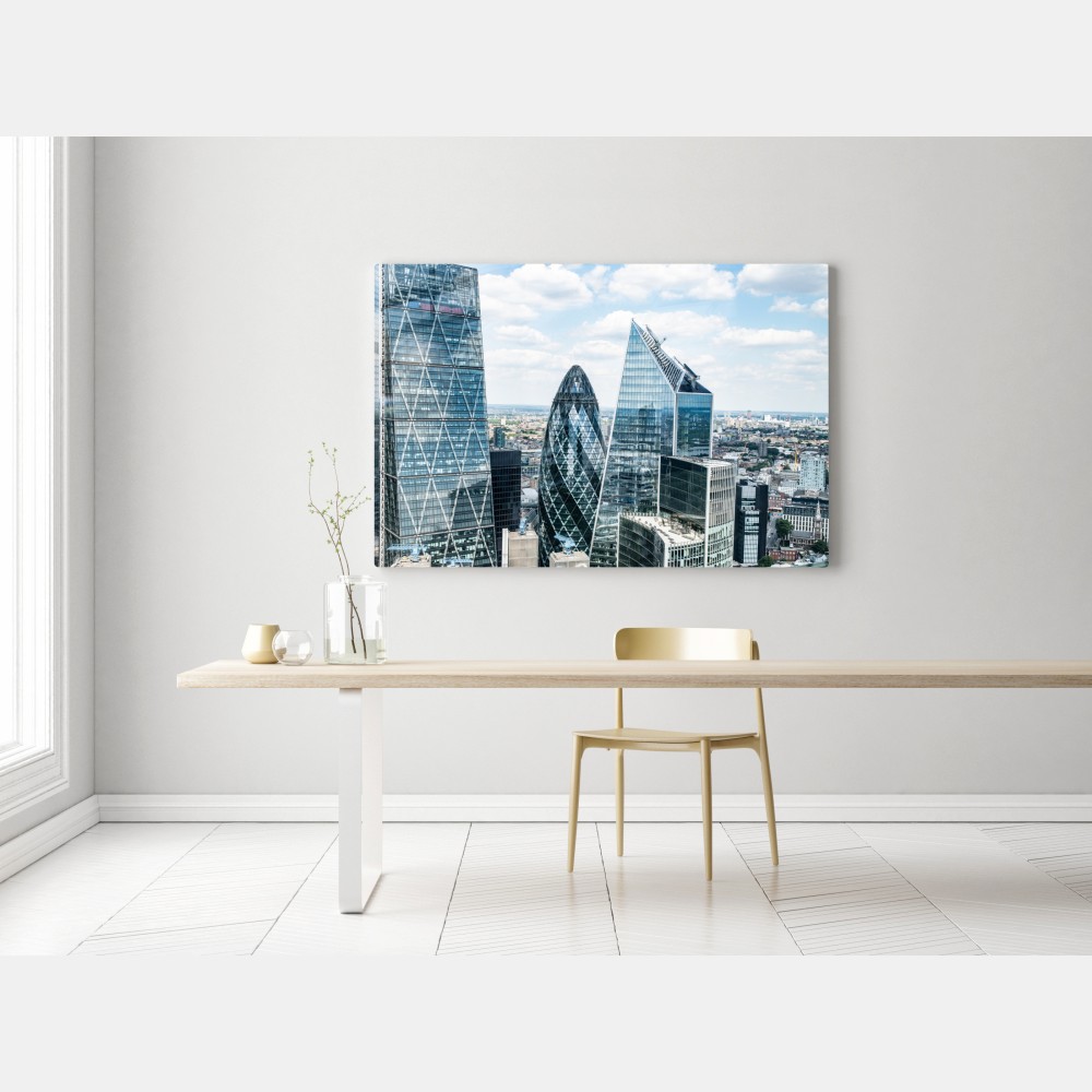 Leinwandbild moderne London skyline mit gläsernen wolkenkratzern – Wallnifity® Leinwandbild moderne London skyline mit gläsernen wolkenkratzern – Wallnifity®