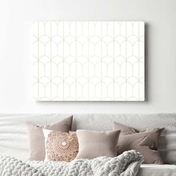 Leinwandbild goldenes art deco bogenmuster – Wallnifity® Leinwandbild goldenes art deco bogenmuster – Wallnifity®