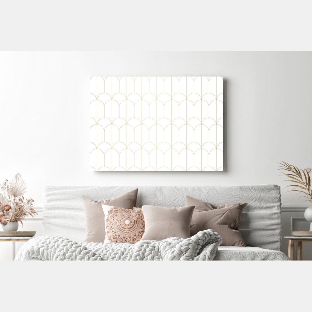 Leinwandbild goldenes art deco bogenmuster – Wallnifity® Leinwandbild goldenes art deco bogenmuster – Wallnifity®