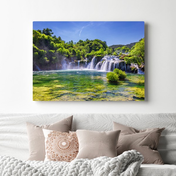 Leinwandbild Skradinski Buk wasserfall im Krka Nationalpark – Wallnifity® Leinwandbild Skradinski Buk wasserfall im Krka Nationalpark – Wallnifity®