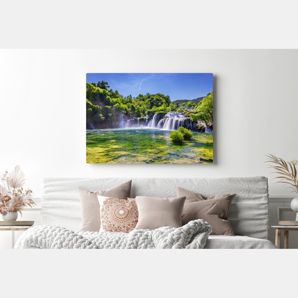 Leinwandbild Skradinski Buk wasserfall im Krka Nationalpark – Wallnifity® Leinwandbild Skradinski Buk wasserfall im Krka Nationalpark – Wallnifity®