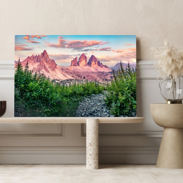 Leinwandbild sonnenuntergang bei Tre Cime di Lavaredo – Wallnifity®