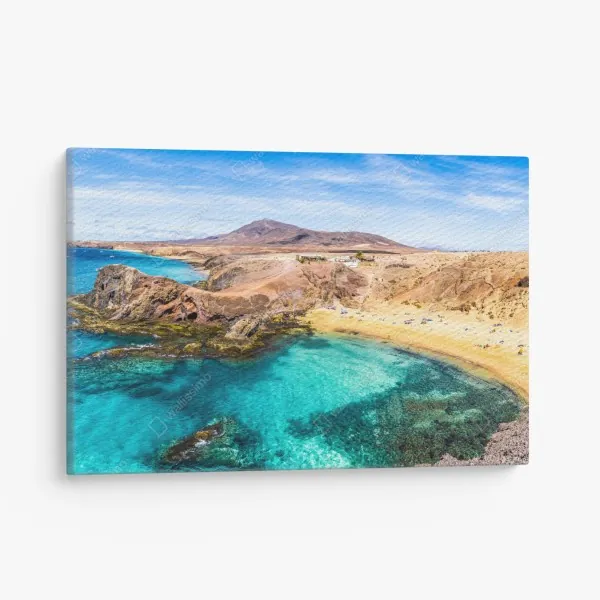 Leinwandbild magische fußspuren am sommerstrand – Wallnifity®