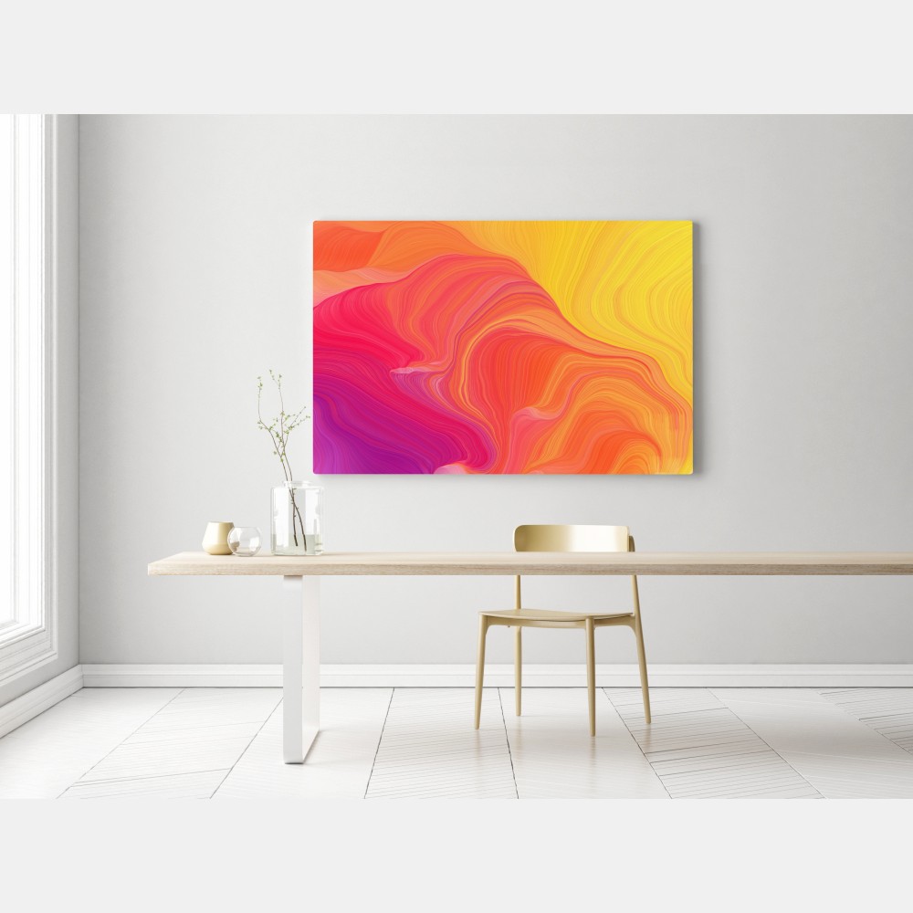 Leinwandbild leuchtende fließende farbwellen – Wallnifity® Leinwandbild leuchtende fließende farbwellen – Wallnifity®