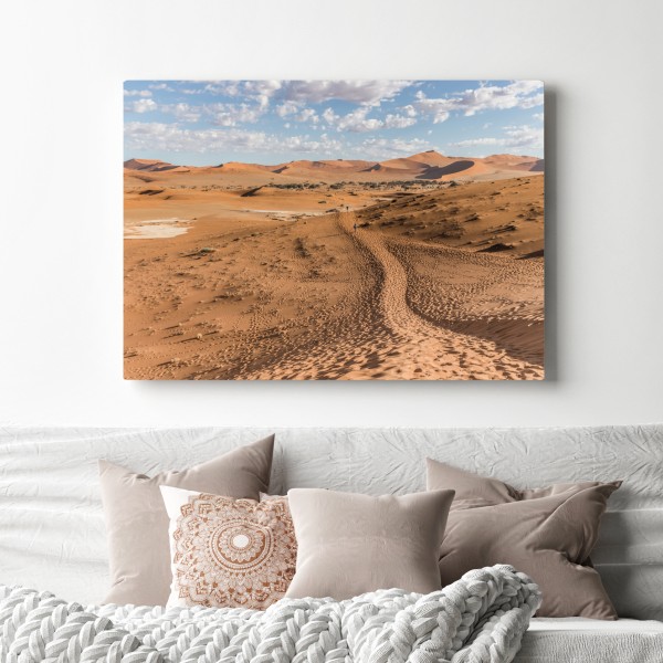 Leinwandbild weite wüstendünen unter blauem himmel – Wallnifity® Leinwandbild weite wüstendünen unter blauem himmel – Wallnifity®