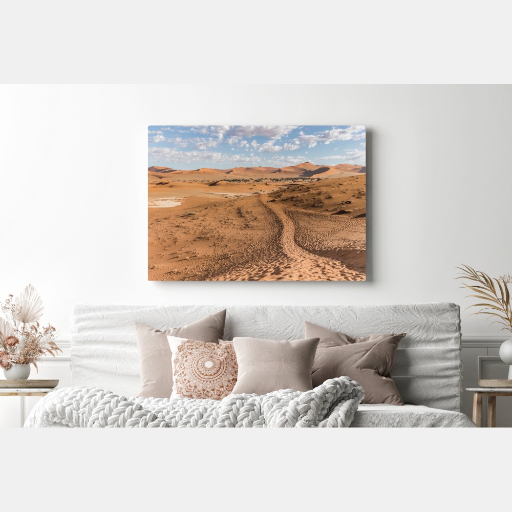 Leinwandbild weite wüstendünen unter blauem himmel – Wallnifity® Leinwandbild weite wüstendünen unter blauem himmel – Wallnifity®