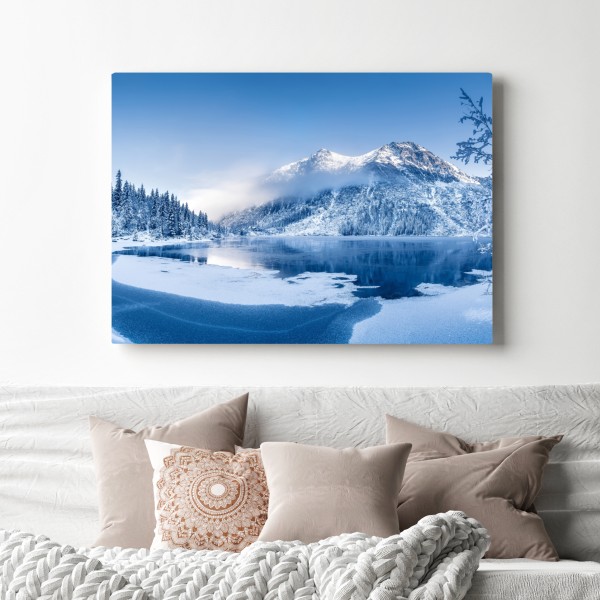 Leinwandbild ruhiges winterpanorama der Alpen – Wallnifity® Leinwandbild ruhiges winterpanorama der Alpen – Wallnifity®