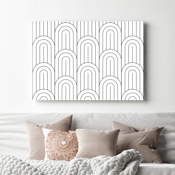 Leinwandbild monochromes bogenmuster – Wallnifity® Leinwandbild monochromes bogenmuster – Wallnifity®