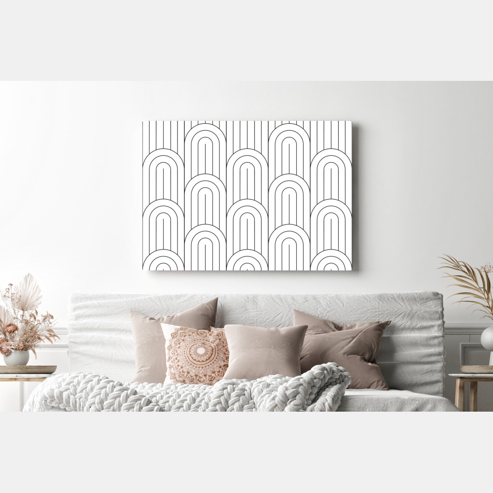 Leinwandbild monochromes bogenmuster – Wallnifity® Leinwandbild monochromes bogenmuster – Wallnifity®